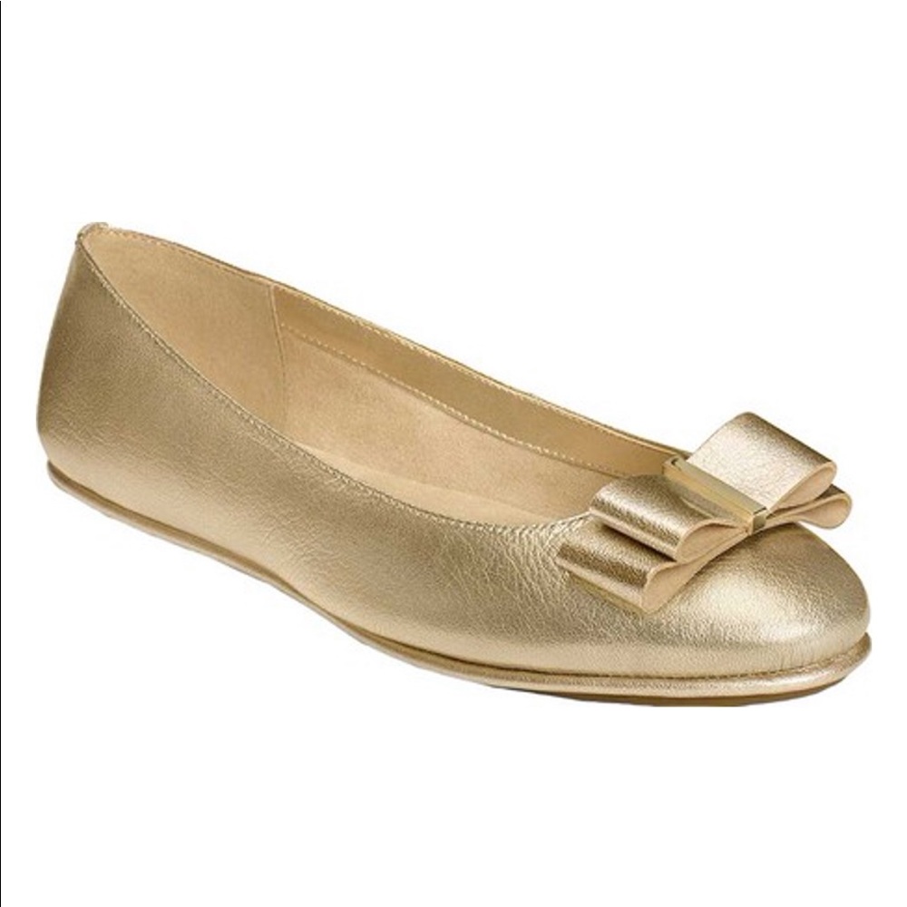 Aerosoles Gold Bow Ballet Flats
